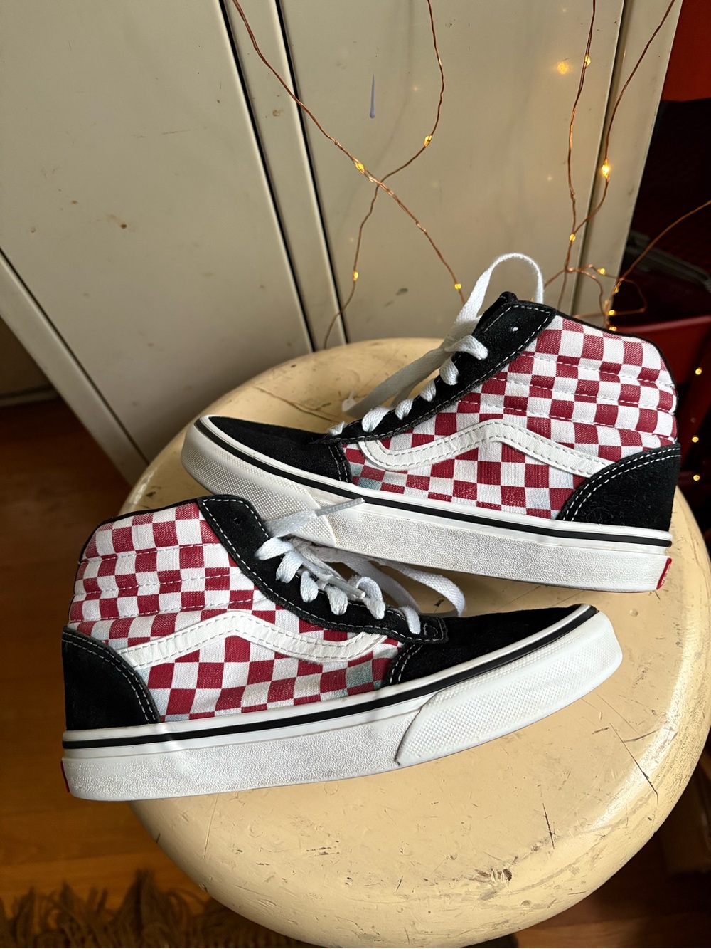 VANS SK8 Hi  Checkered Kids Shoes Youth Size 2.0